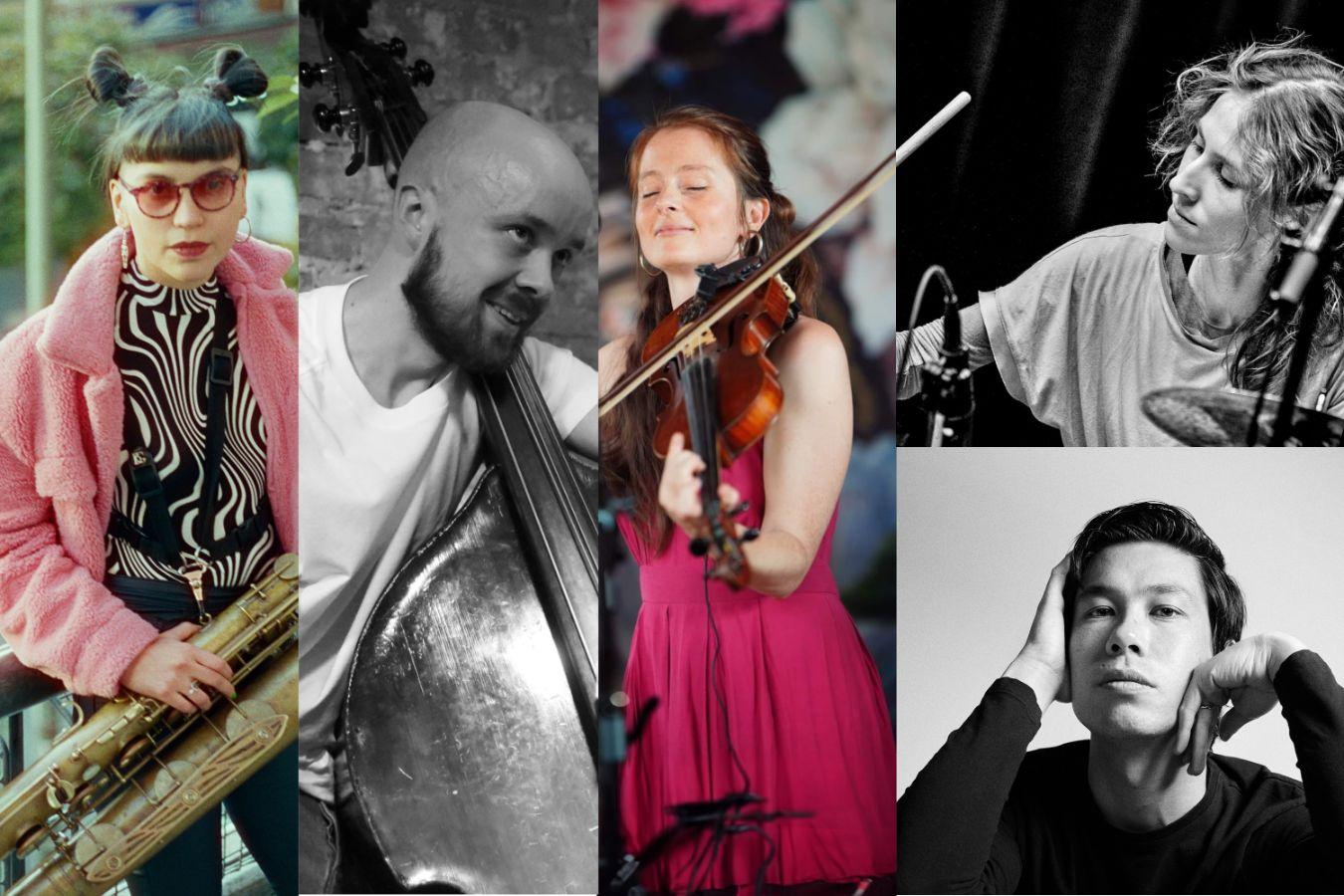 Portrait collage of Sofia Salvo, Henrik Sandstad Dalen, Kasia Kapela, Judith Schwarz, Alex Koo