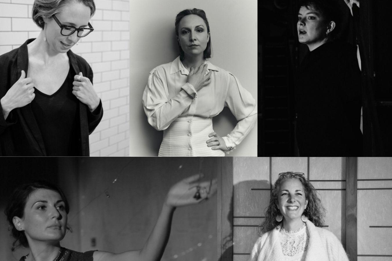 Porträt-Collage: Juliet Fraser, Christelle Monney, Sarah Saviet, Soosan Lolavar, Eliza McCarthy