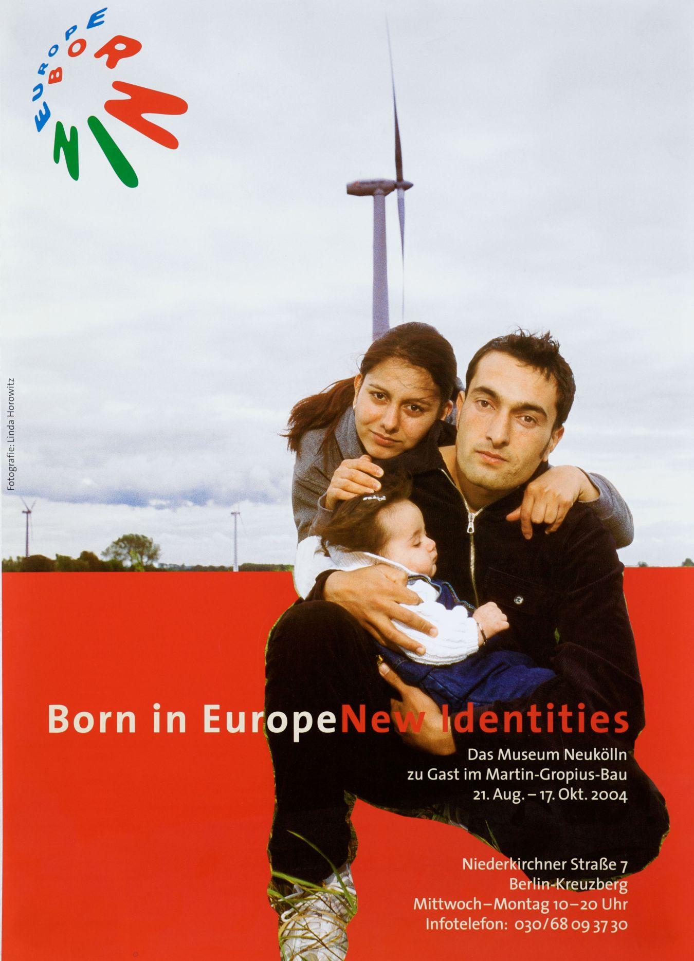 Plakat zur Ausstellung „Born in Europe – New Identities“