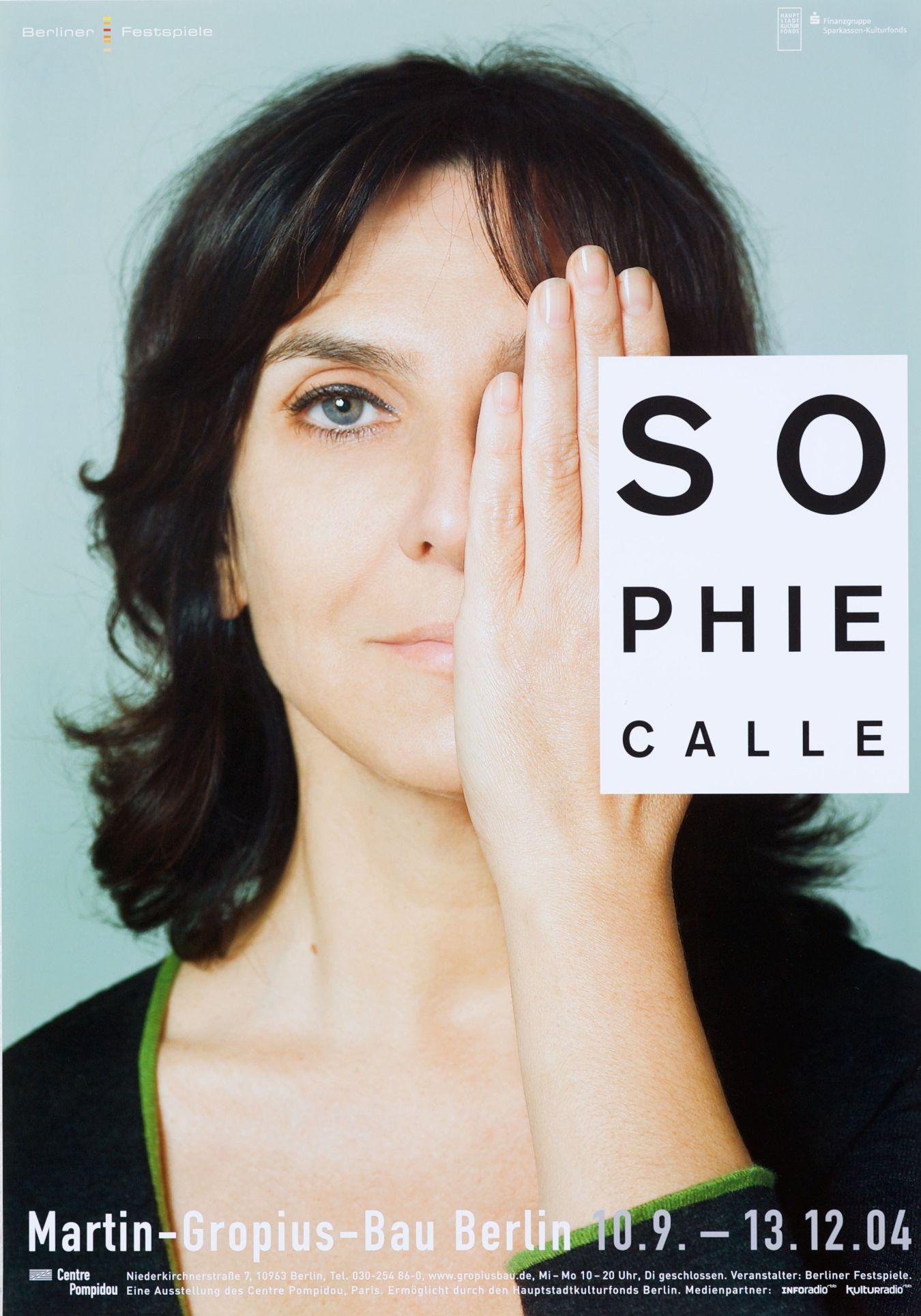 Poster of the exhibition “Sophie Calle”