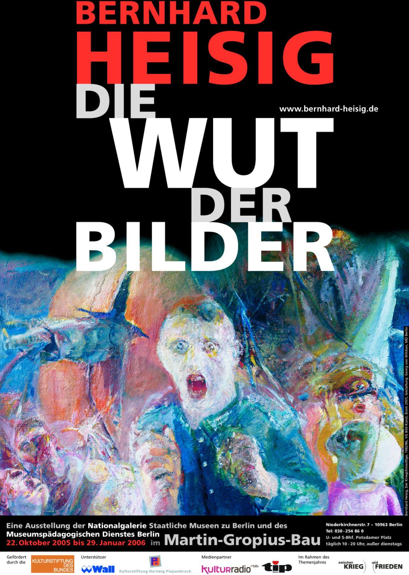 Plakat zur Ausstellung „Bernhard Heisig – Die Wut der Bilder“