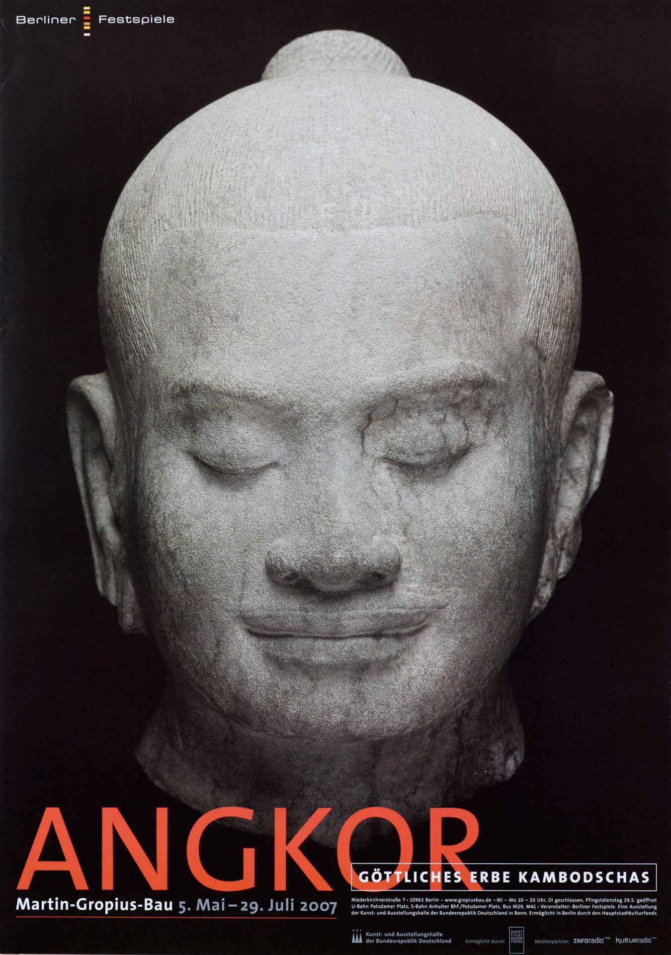 Poster of the exhibition “Angkor – Sacred Heritage of Cambodia”