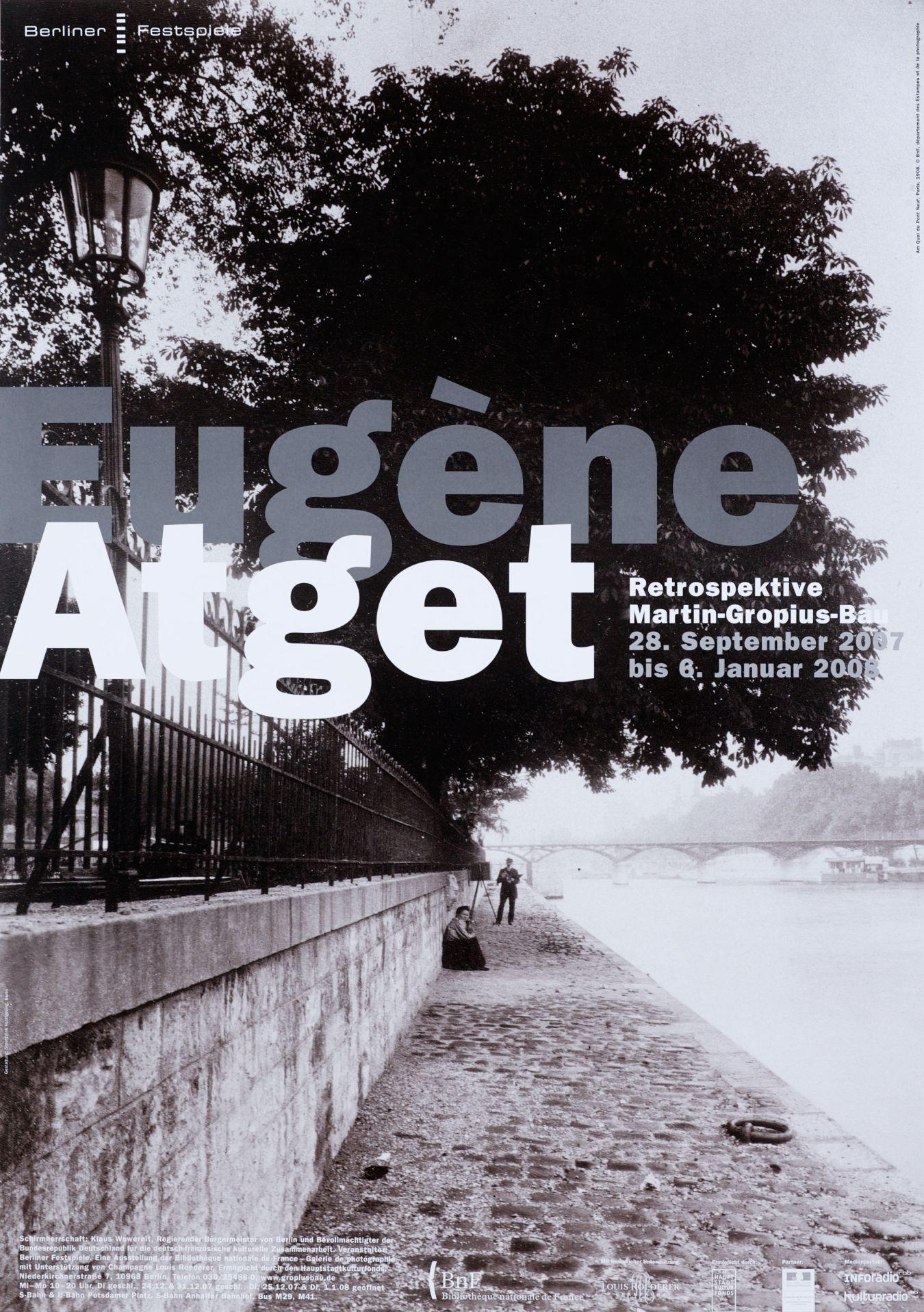 Poster of the exhibition “Eugène Atget – Retrospective”