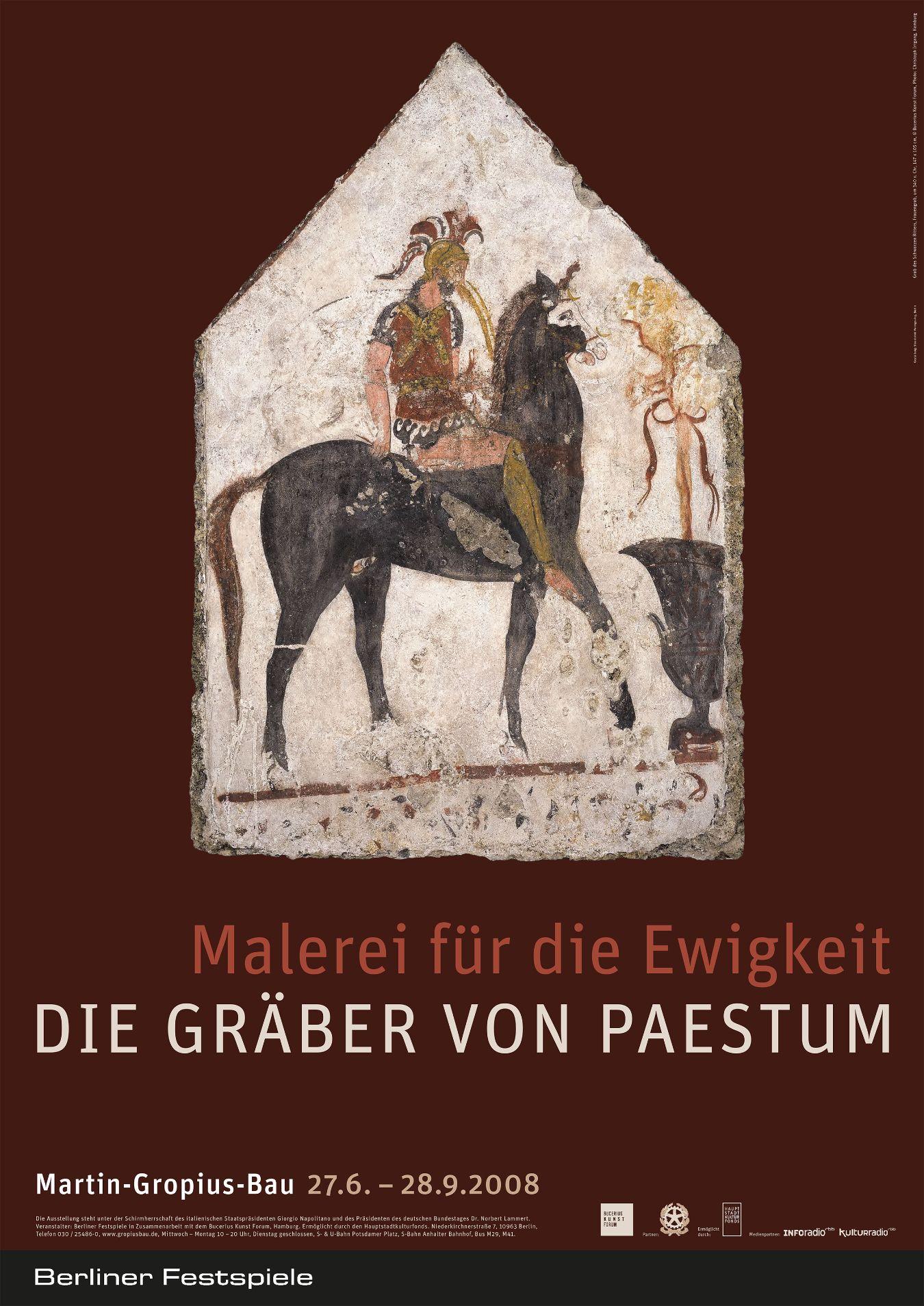 Plakat zur Ausstellung „Malerei für die Ewigkeit. Die Gräber von Paestum“
