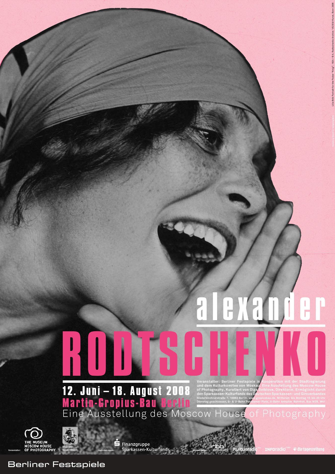 Plakat zur Ausstellung „Alexander Rodtschenko“