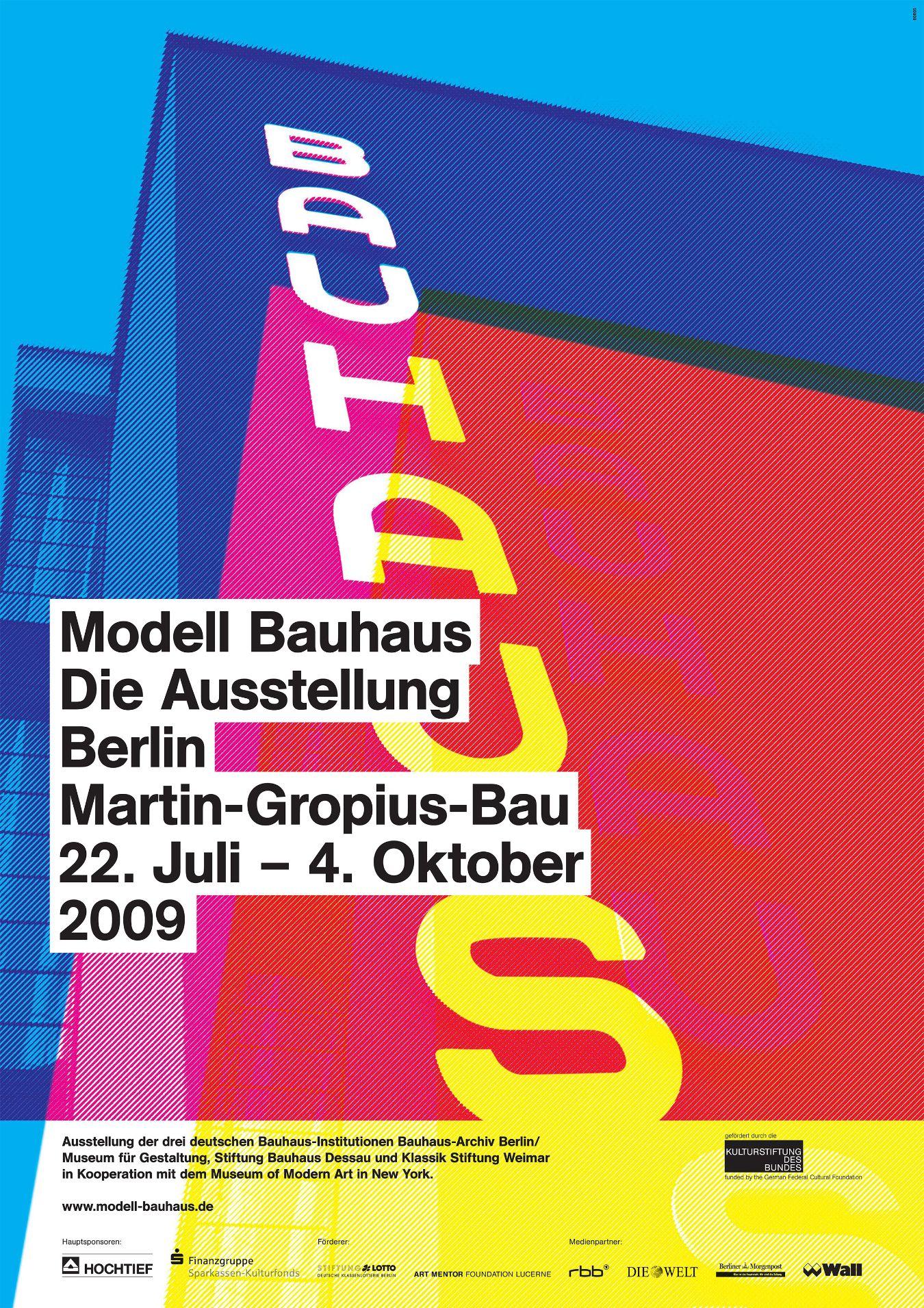 Plakat zur Ausstellung „Modell Bauhaus“