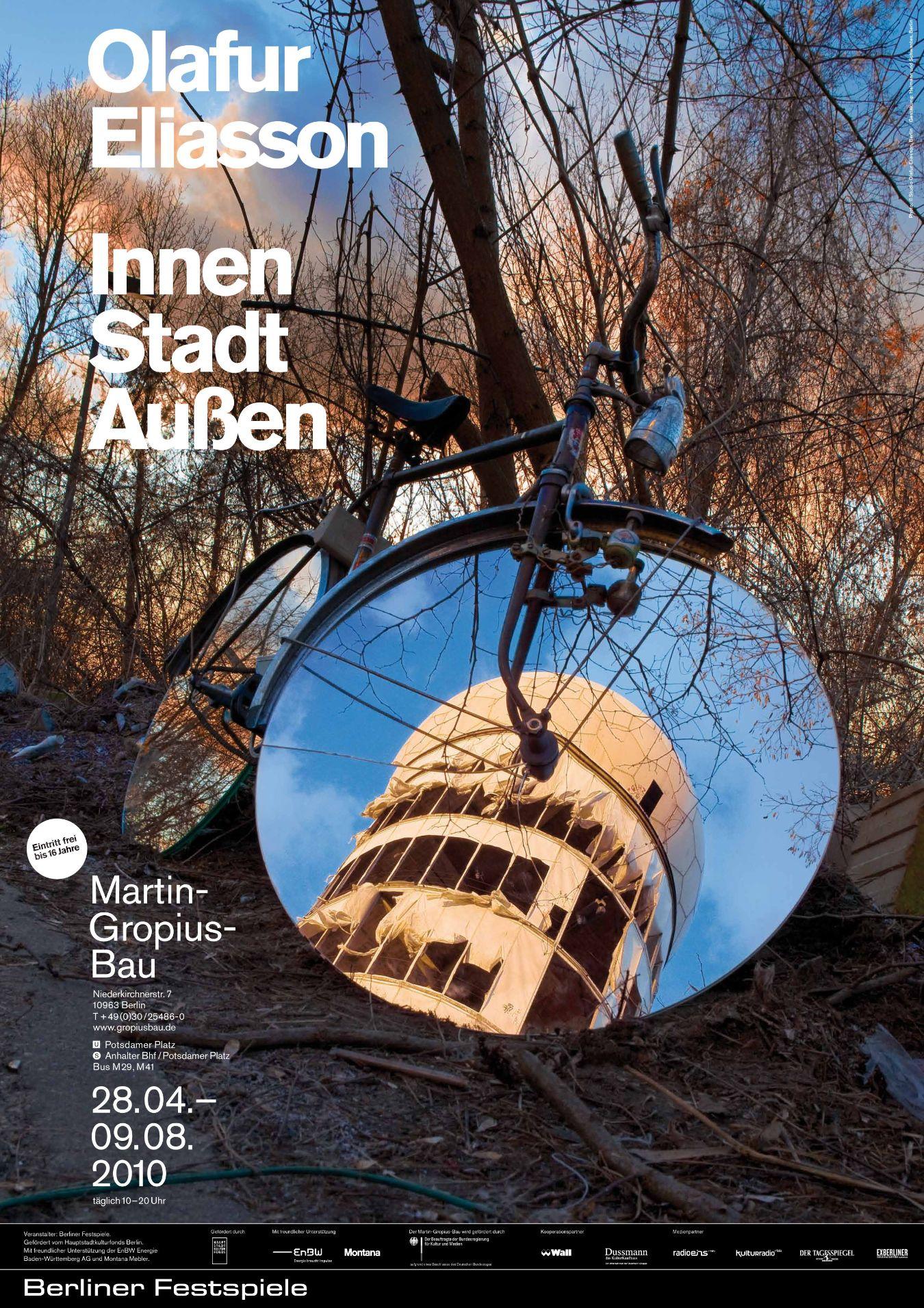 Poster of the exhibition “Olafur Eliasson: Innen Stadt Außen”
