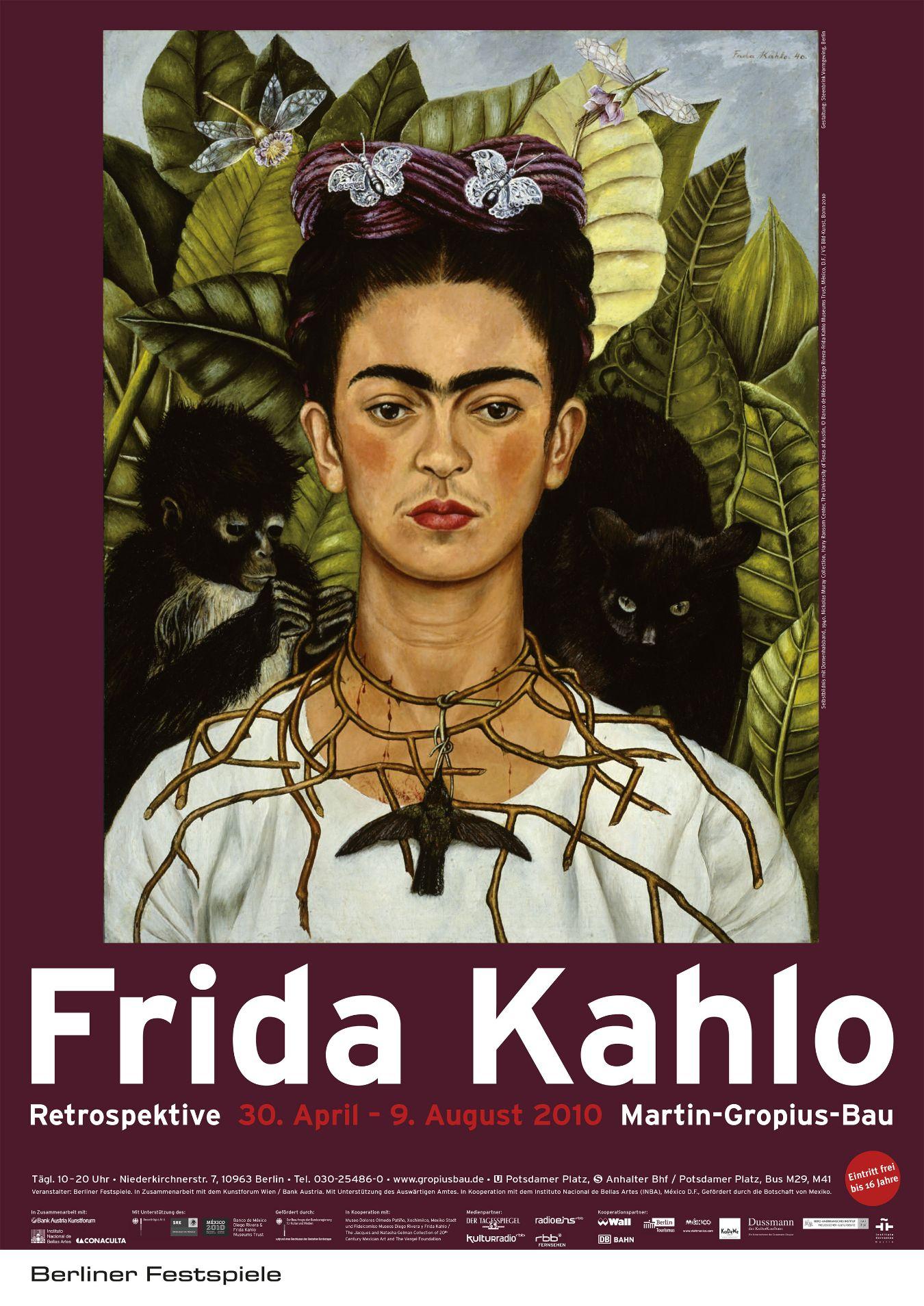 Poster of the exhibition “Frida Kahlo – Retrospective”