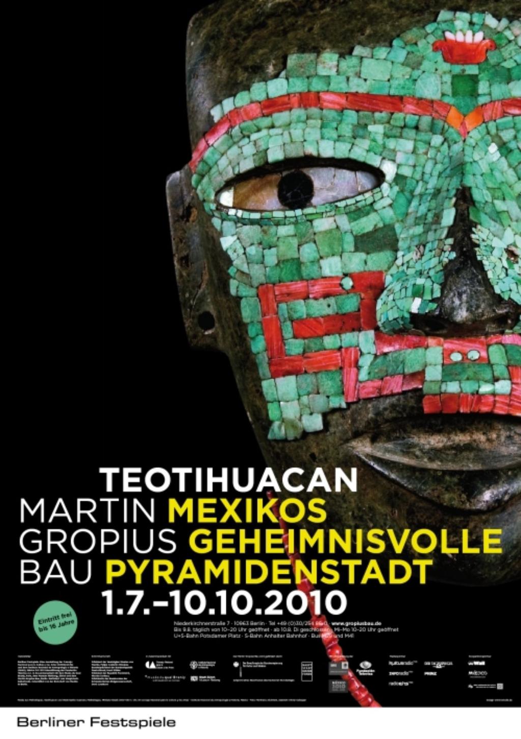 Plakat zur Ausstellung „Teotihuacan – Mexikos geheimnisvolle Pyramidenstadt“
