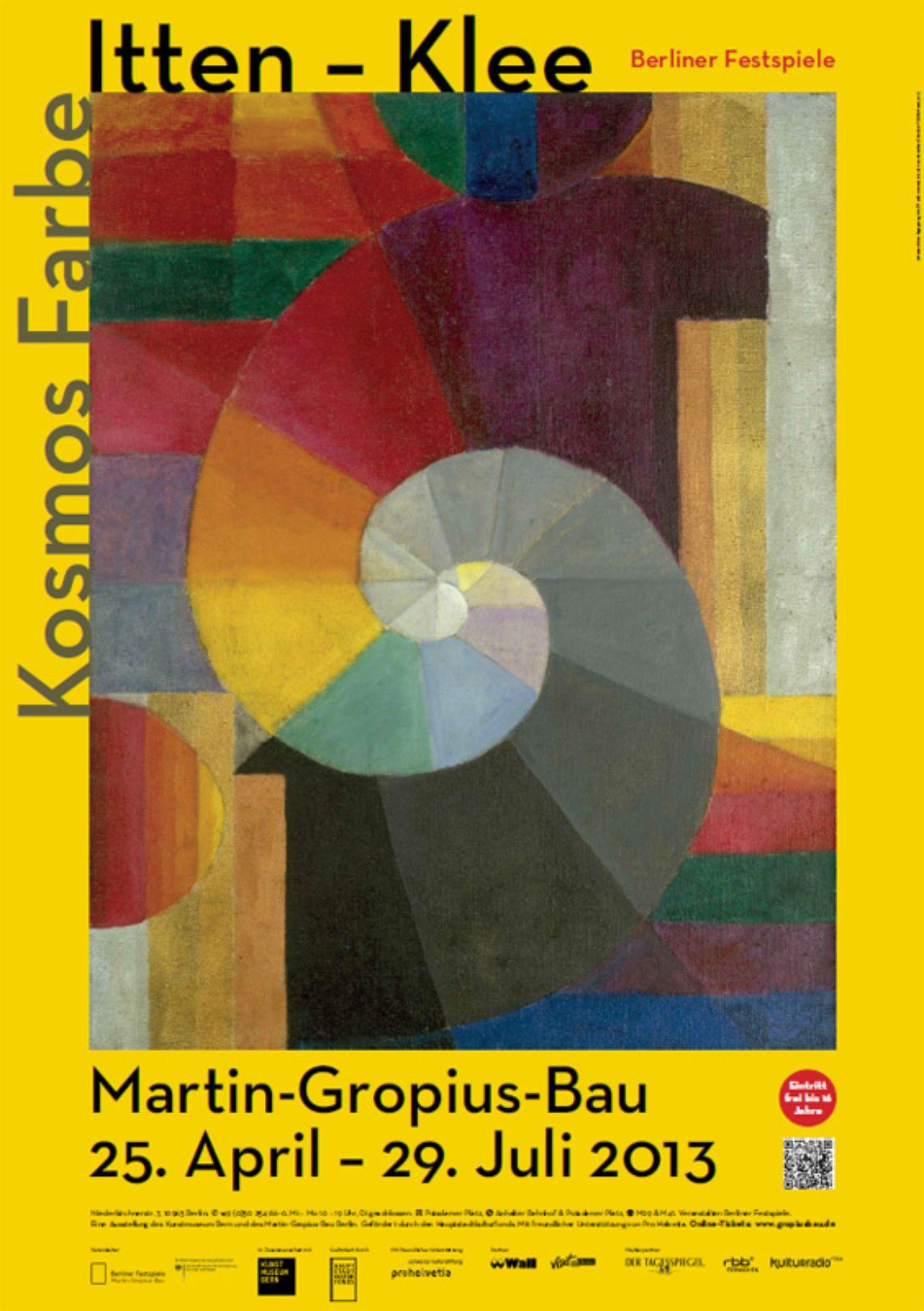 Ausstellungsplakat „Kosmos Farbe. Itten – Klee“