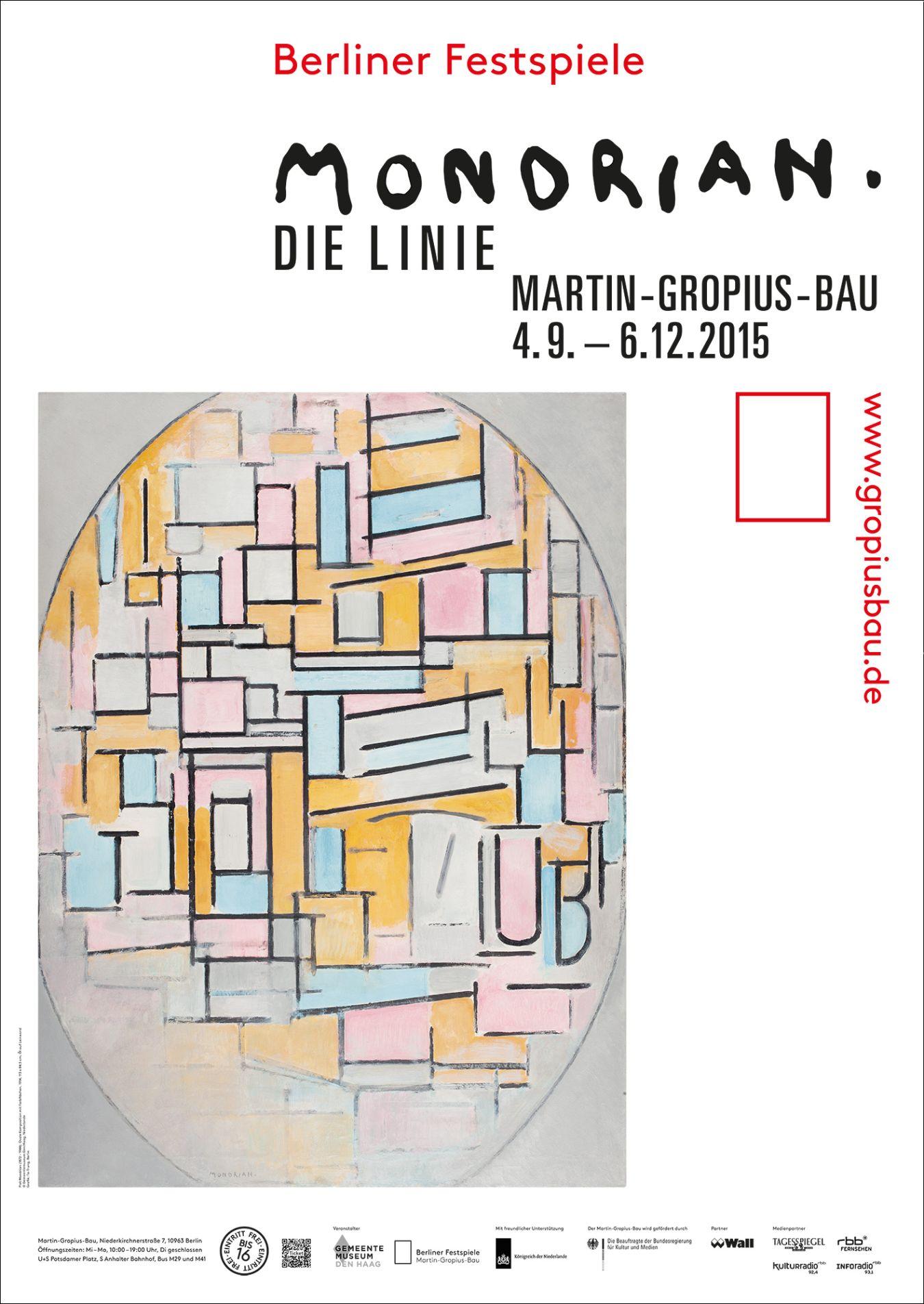 Ausstellungsplakat „Piet Mondrian. Die Linie“