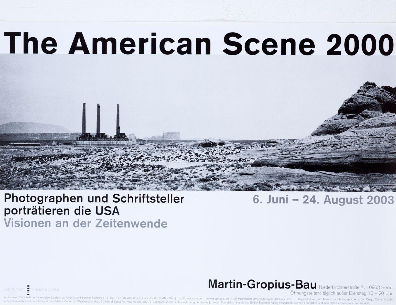 Plakat zur Ausstellung „The American Scene 2000“