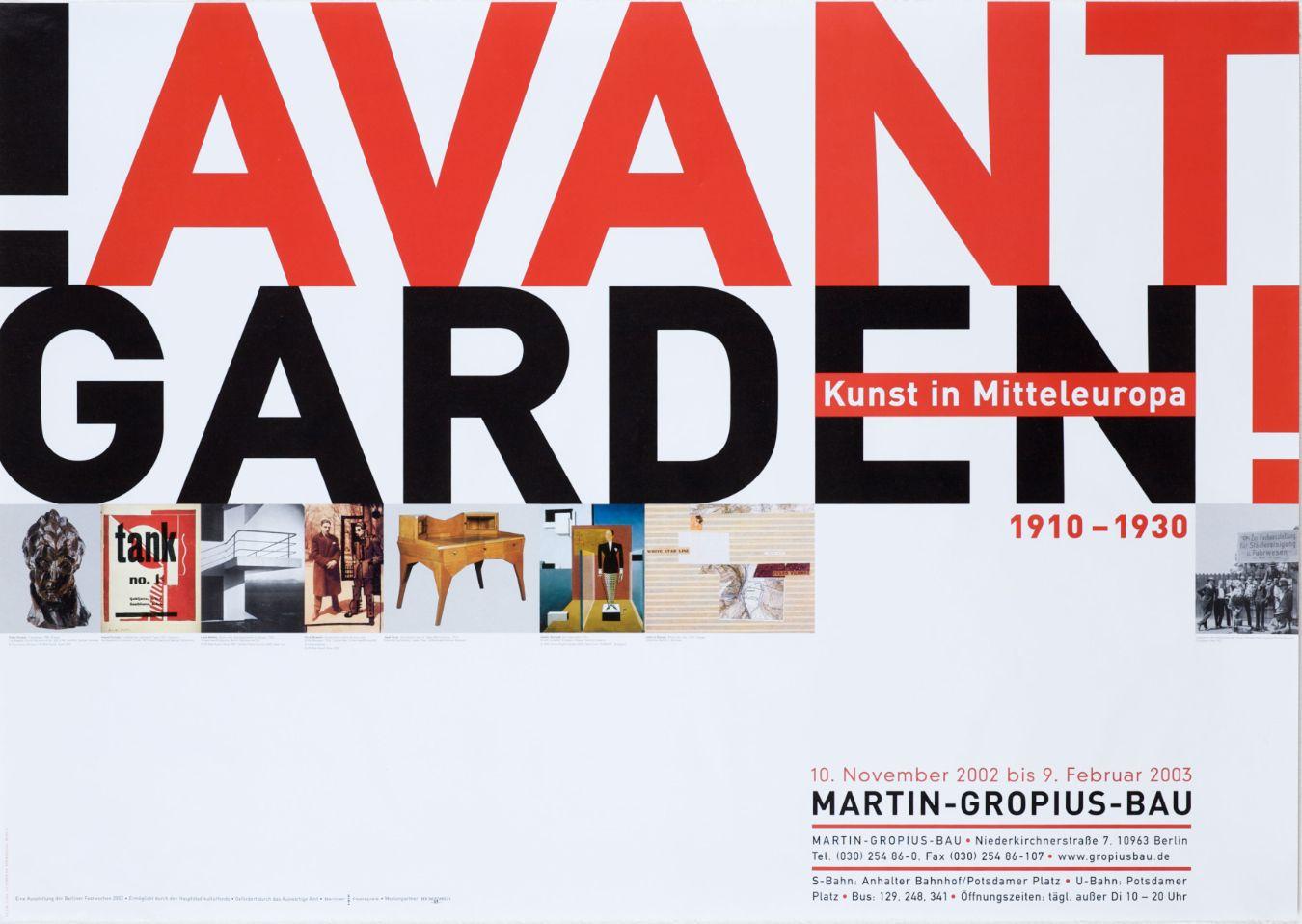 Plakat zur Ausstellung „!AVANTGARDEN!“