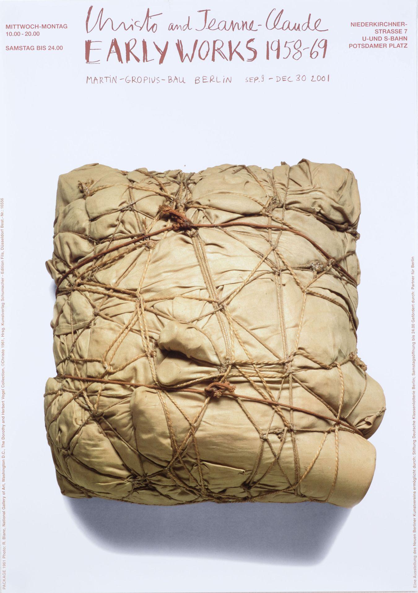 Plakat zur Ausstellung „Christo und Jeanne-Claude“