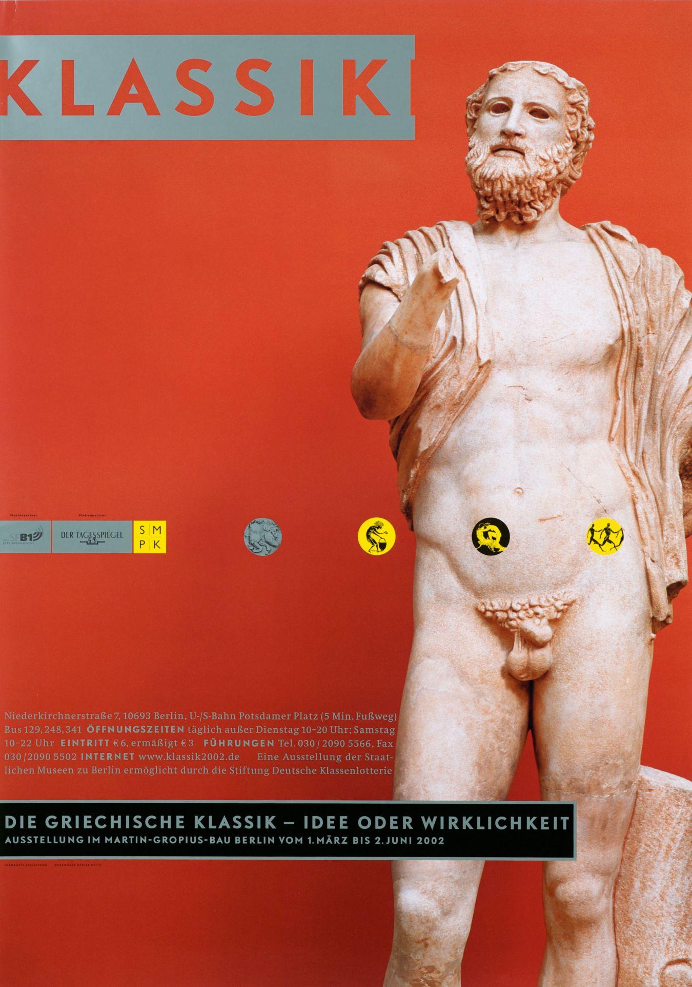 Plakat zur Ausstellung „Die Griechische Klassik“