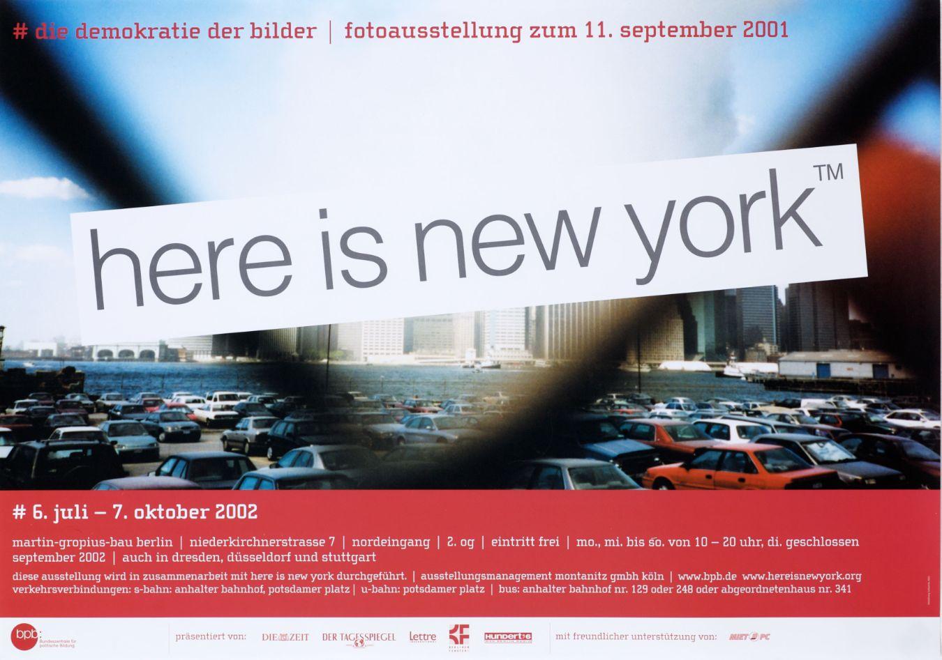 Plakat zur Ausstellung "Here is New York"