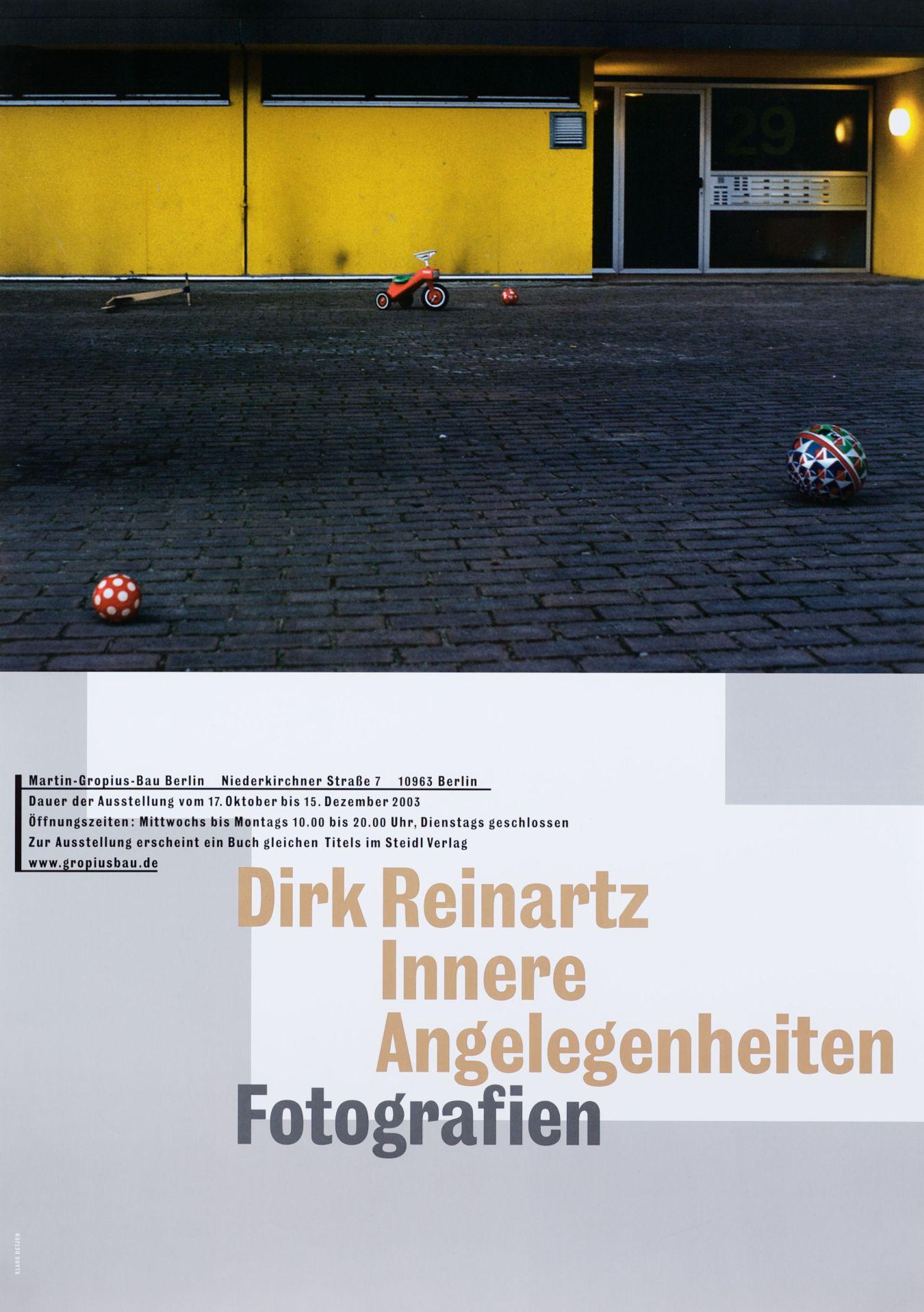 Poster of the exhibition „Dirk Reinartz. Internal Affairs“