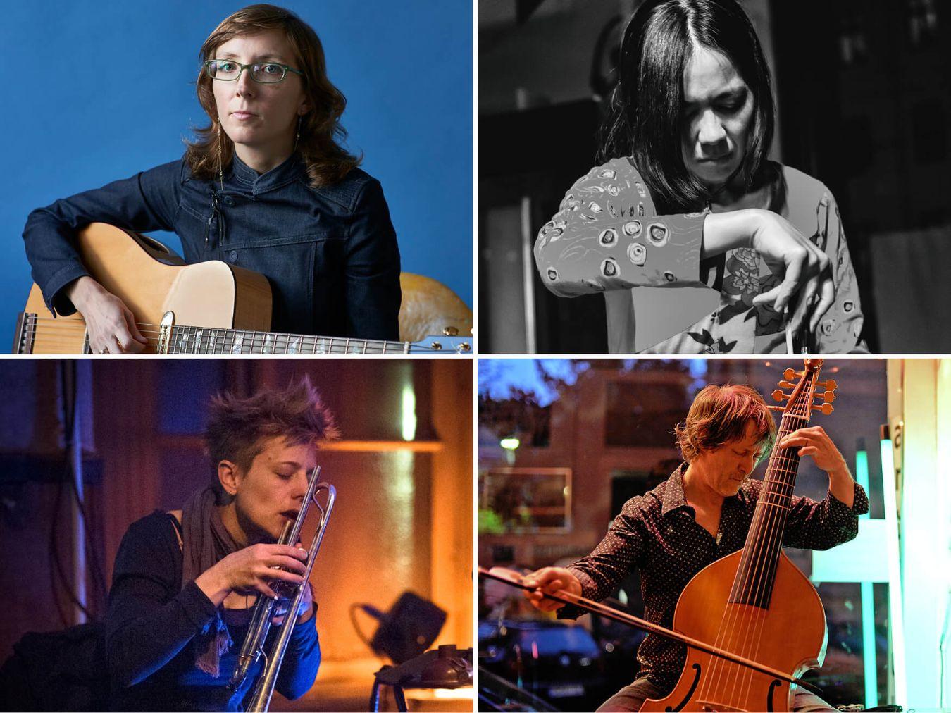Mary Halvorson, Taiko Saito, Liz Allbee, Chris Dahlgren © Jacob Blickenstaff, Rike McCullough, André Symann, Gerhard Richter