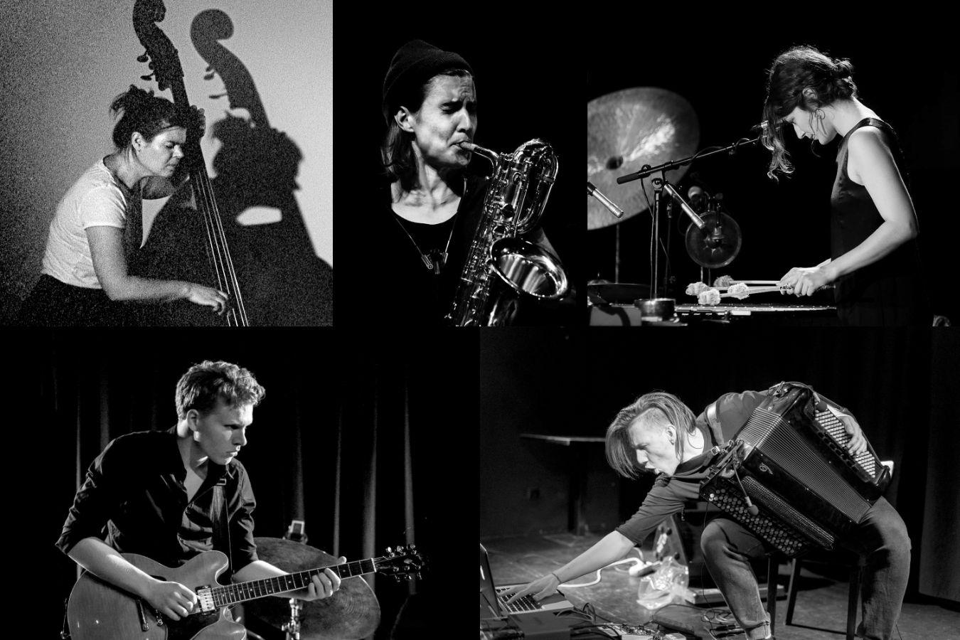 Collage mit Emil Storløkken Åse, Hanne De Backer, Zbigniew Chojnacki, Beate Wiesinger und Evi Filippou