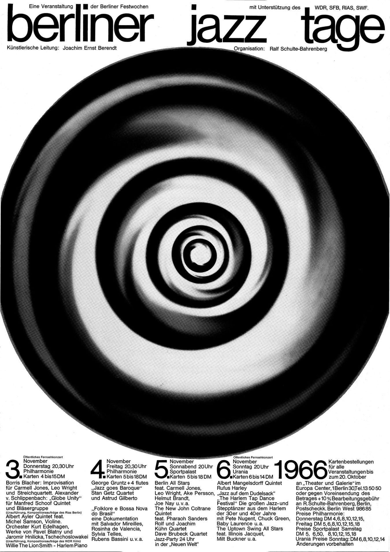 Berliner Jazztage 1966 © Berliner Festspiele
