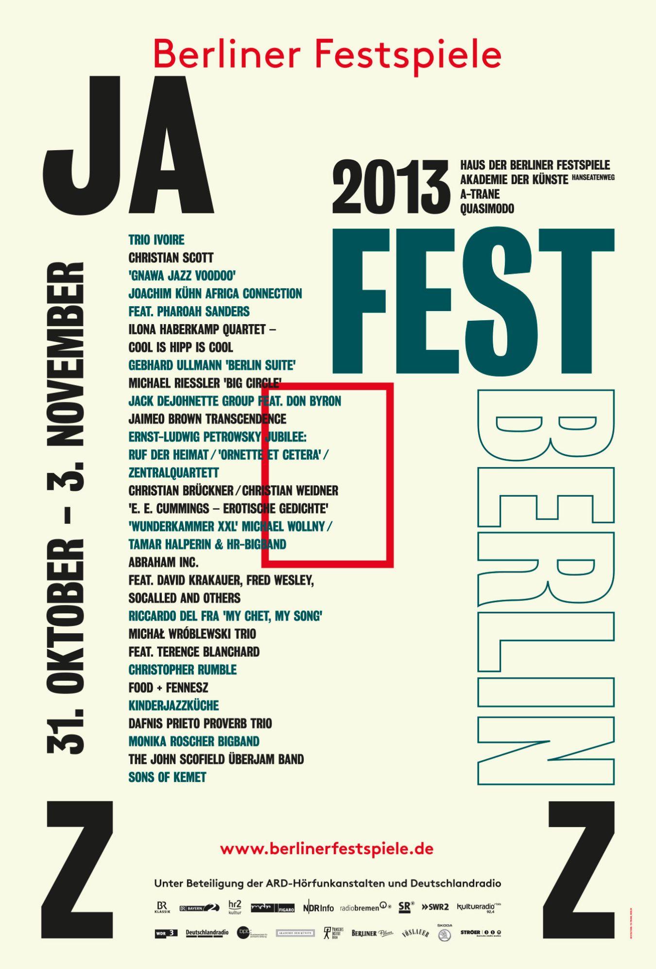 Jazzfest Berlin 2013 © Berliner Festspiele