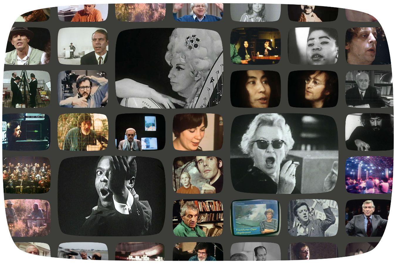 Film Stills aus Fernsehproduktionen zeitgenössischer Musik