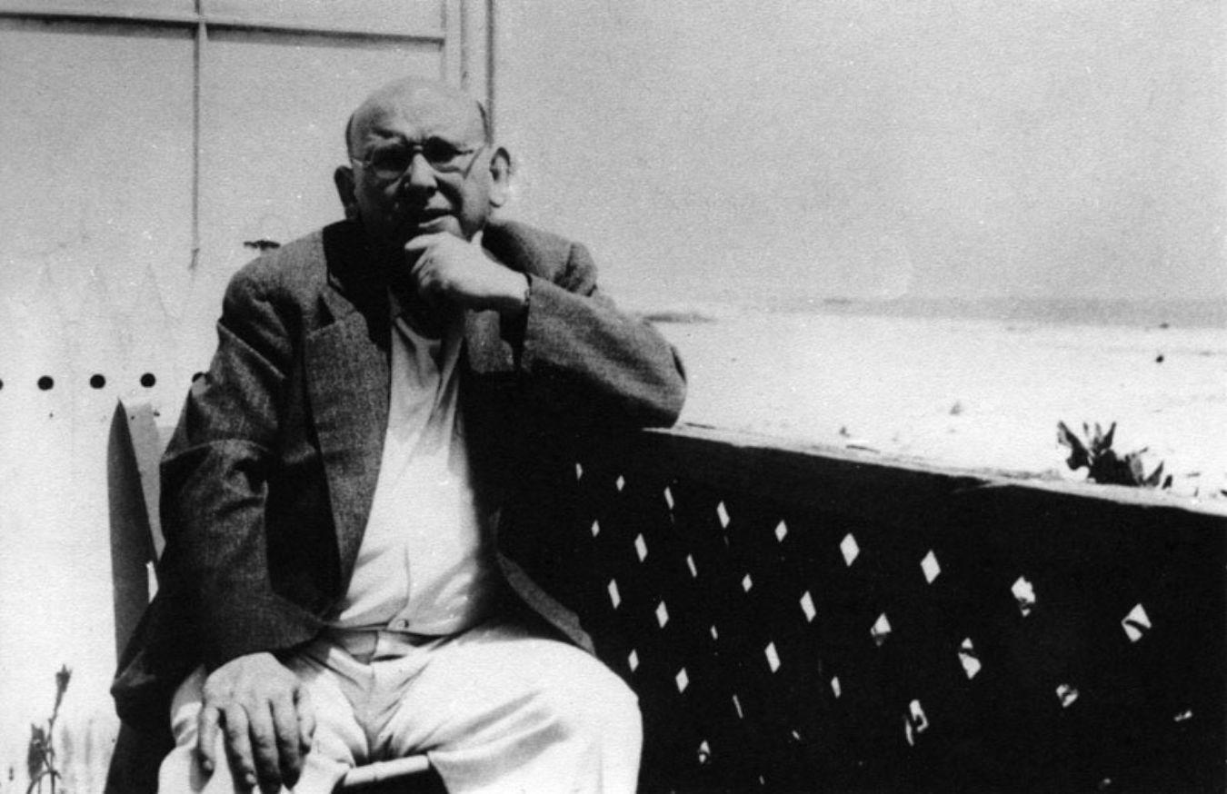 Hanns Eisler on the terrace of his house in Malibu Beach, 1945