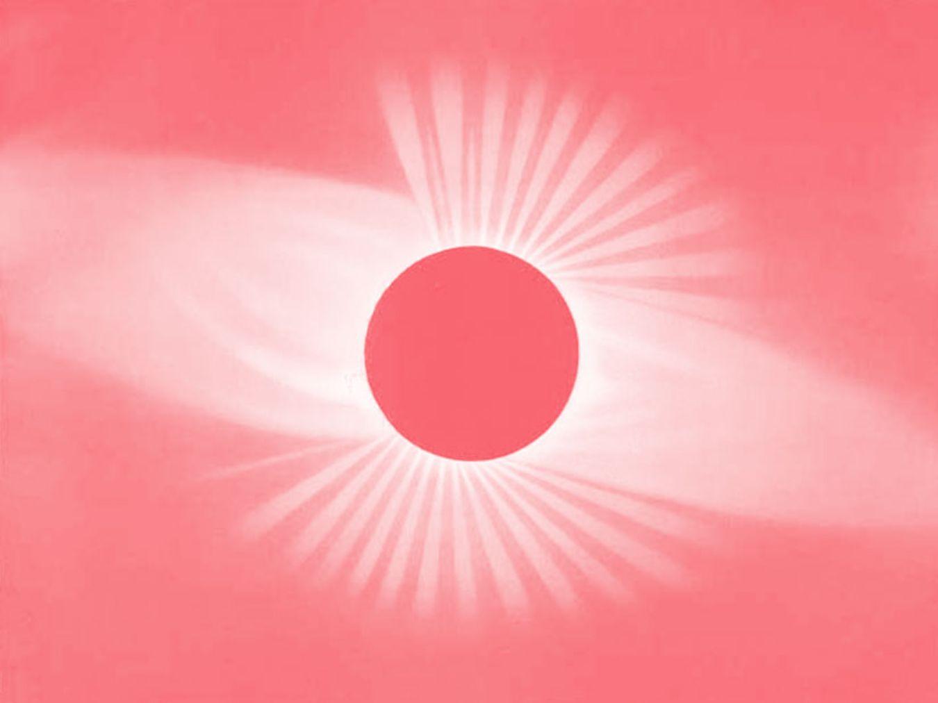 Totale Sonnenfinsternis vom 29.7.1878, Zeichnung von Étienne Léopold Trouvelot © Wikimedia Commons