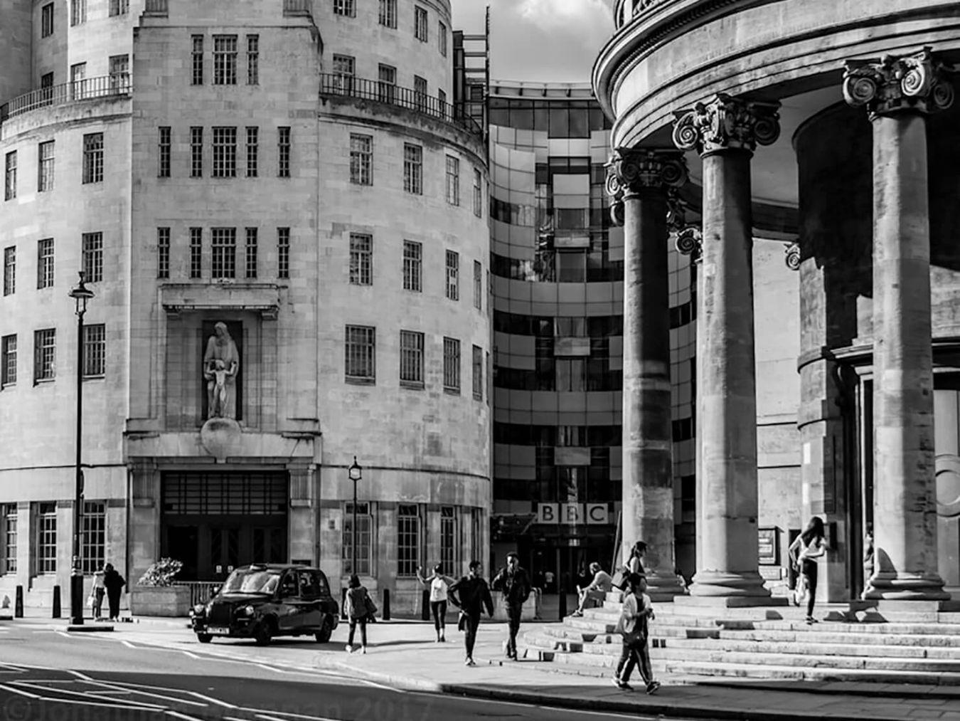 The BBC Broadcasting House, 1984. Photo: flickr.com © Jonathan Brennan 1984