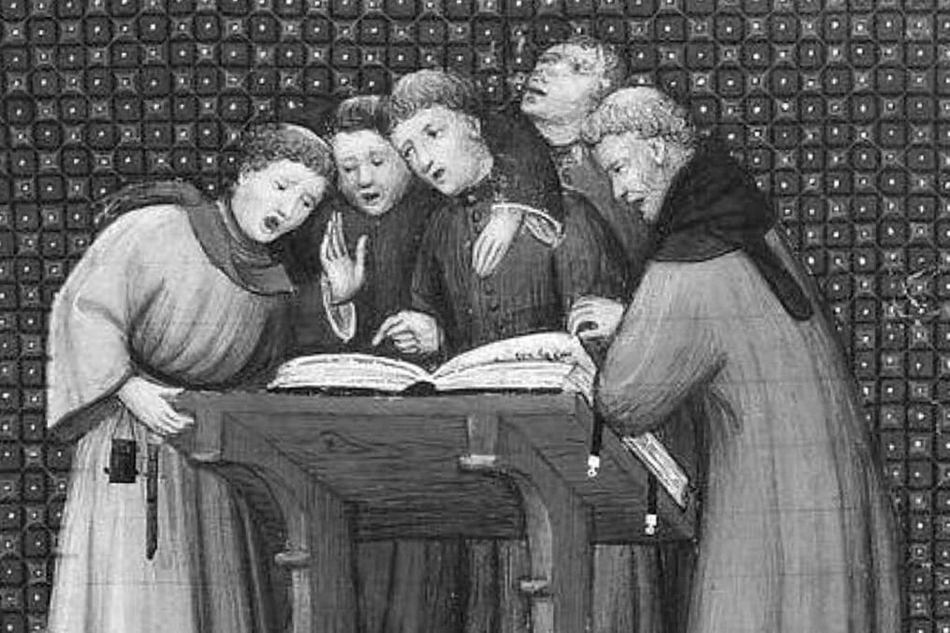 Singende Mönche, Frankreich 14. Jahrhundert