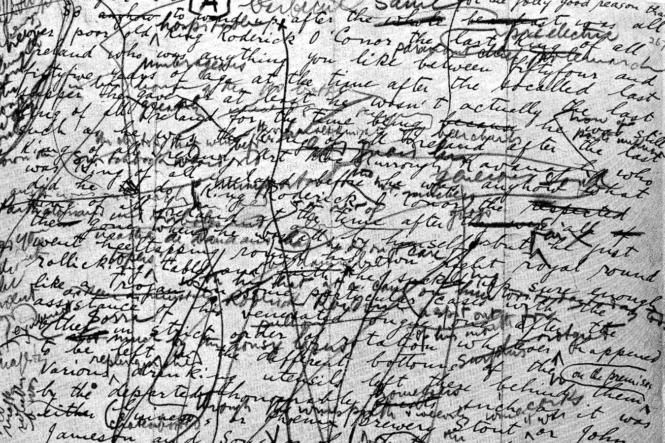 Earliest version of the “Roderich O’Connor” piece from “Finnegans Wake”