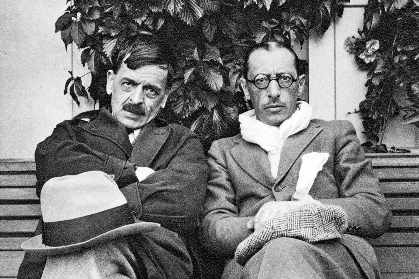 Charles Ferdinand Ramuz und Igor Strawinsky in Lavaux, 1928