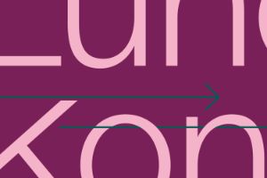 Visual with arrows and cropped letters