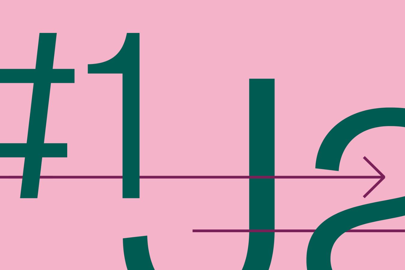 Visual with letters, arrows and numbers