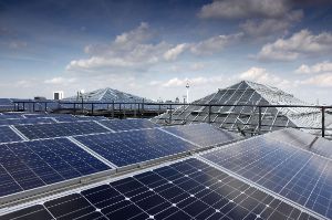 Solar system on the roof of the Gropius Bau