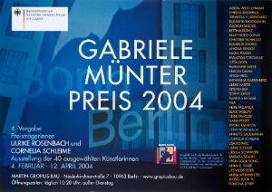 Plakat zur Ausstellung  "Gabriele Münter Preis 2004"