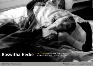 Plakat zur Ausstellung „Roswitha Hecke: Secret Views“