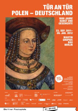 Plakat zur Ausstellung „Tür an Tür. Polen – Deutschland. 1000 Jahre Kunst und Geschichte“