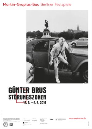 Ausstellungsplakat „Günter Brus. Störungszonen“