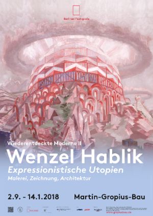 Motiv:  Freitragende Kuppel mit fünf Bergspitzen als Basis, 1918/23/24 © Wenzel-Hablik-Stiftung, Itzehoe