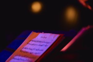 Close up of a score with the title "Oddly Enough"