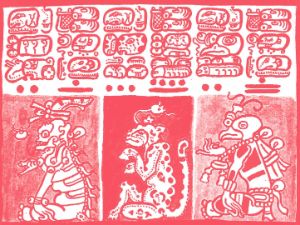 Codex Dresdensis (Ausschnitt), Maya-Handschrift 1200-1250 © Wikimedia Commons