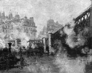 Claude Monet, Le Pont de l’Europe-Gare-Lazare, 1877, Ausschnitt © Wikimedia Commons