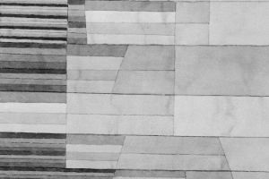 Geometrische Linien von Paul Klee erinnern an eine Agrarlandschaft von oben.