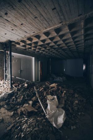 Toilet demolition, 3rd floor (office wing)