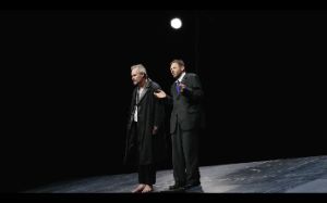 Filmstill aus „Warten auf Godot. Proben auf der Gegenschräge“ © Aleko Gotscheff