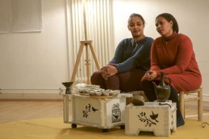 Two performers during the ‘Wanaset Yodit’ coffee ceremony
