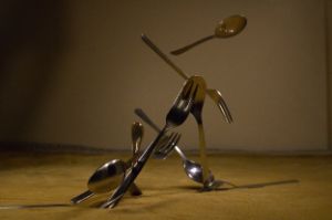 Falling cutlery