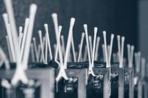 The coat hooks in the Haus der Berliner Festspiele in a close-up